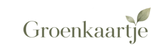 Logo van Groenkaartje, kaartjes van bloeipapier